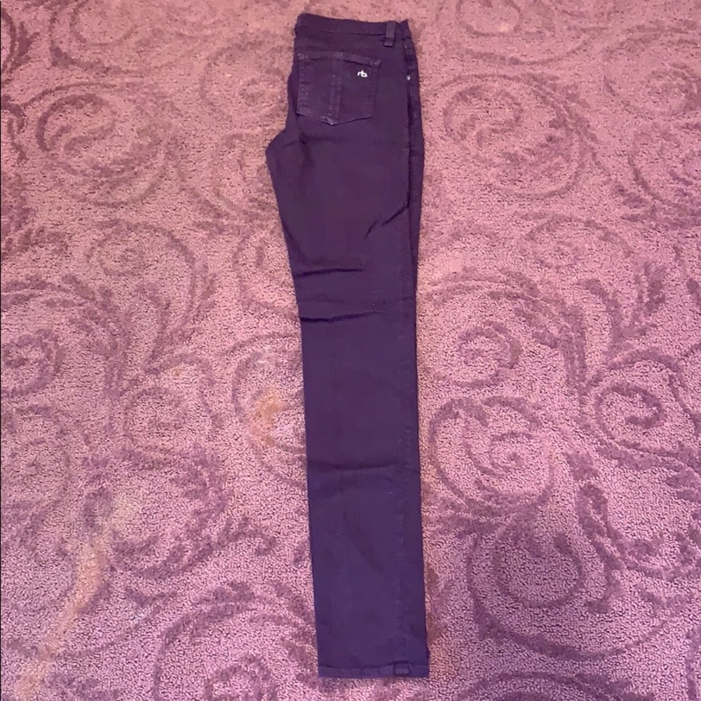 Rag and bone dark purple skinny jeans